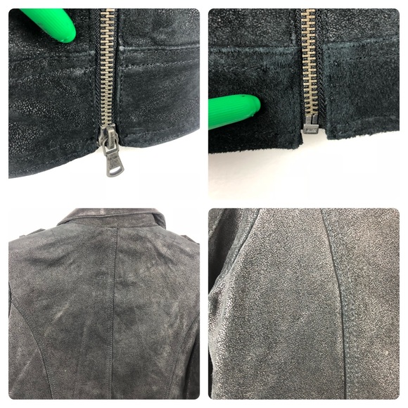 Levis Leather Biker Jacket Black Motorcycle Small - Picture 6 of 7